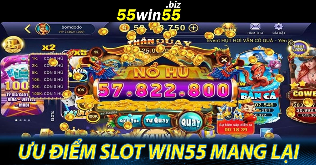 Ưu điểm Slot Win55 mang lại